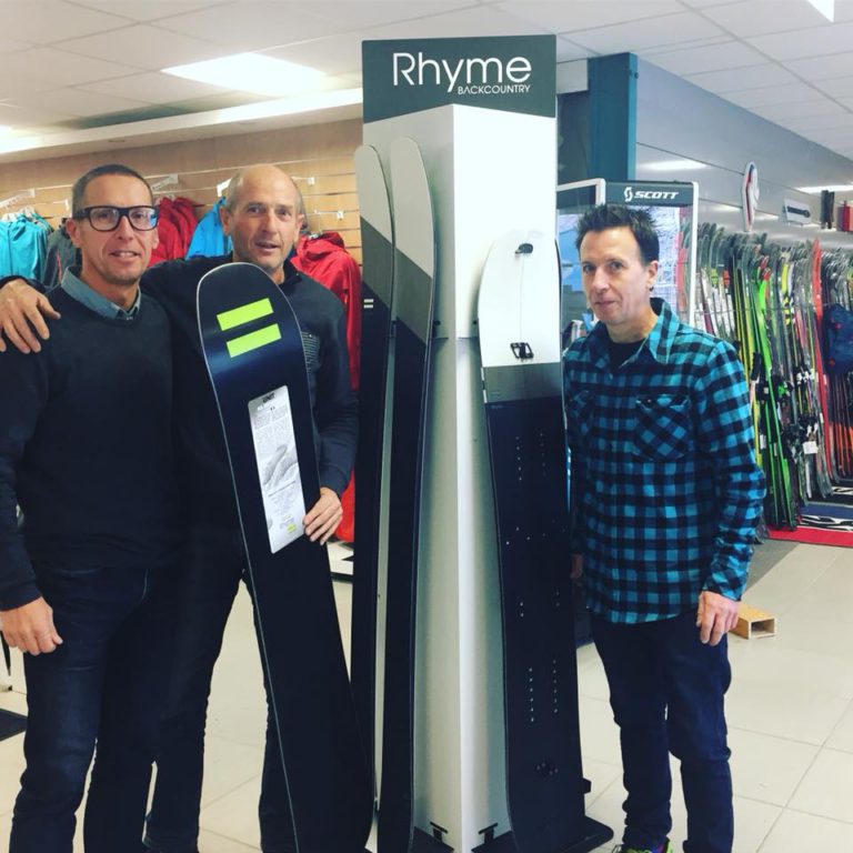 Régis Rolland au magasin pour le lancement de sa collection de skis et snowboards 2018 - En vente en exclusivité chez SportAixTrem !